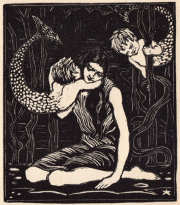 Annabel Kidston, frontespizio xilografico di Matthew Arnold, The Forsaken Merman and The Scholar Gipsy, London, The Bodley Head, 1927. Collezione privata, Milano